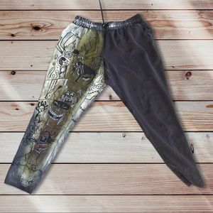 Samurai cartoon custom art on men’s leggings 🔥🔥